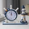 Mittelmeer-Uhr Kreative Uhr Tischaufstellung Tischdekoration Wohnzimmer Schlafzimmer Stille Heim-Schreibtischuhr