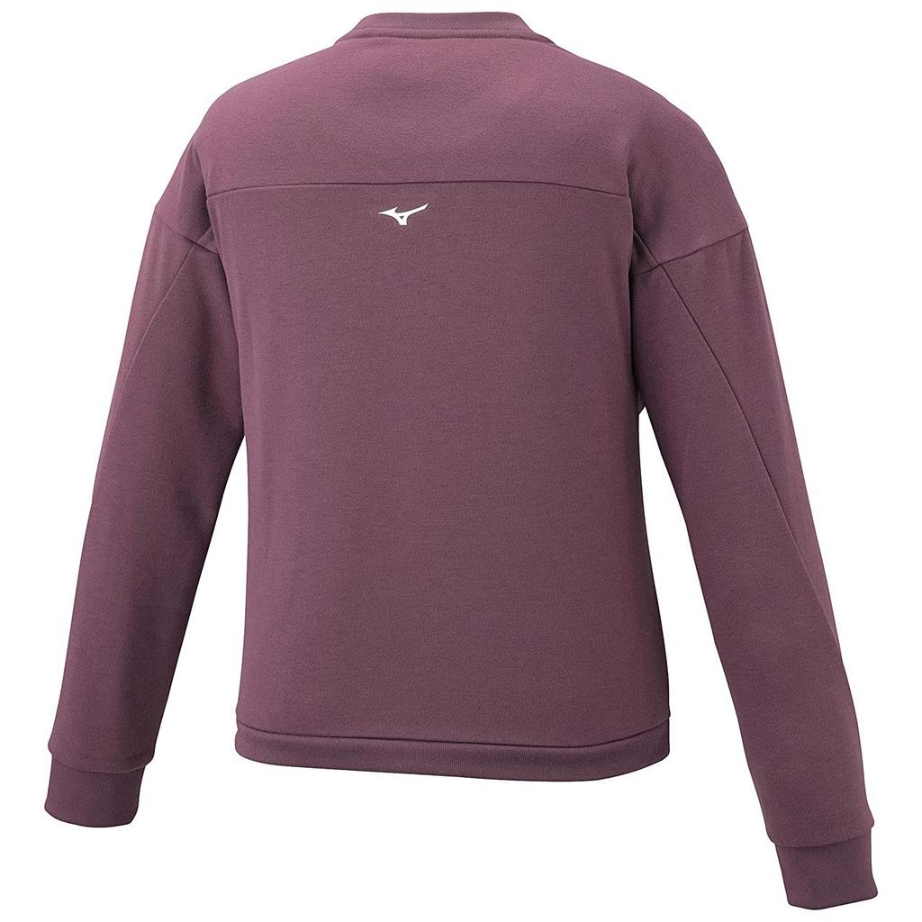 Mizuno Crew Neck Long Size L Training Size L to Japanese size Women's Sweatshirt, Sleeve, Grape, (32MC0361), Wear, (equivalent L)
