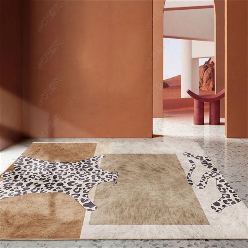 Modern Living Room Decoration Carpet Home Zebra Pattern Study Cloakroom Carpets Bedroom Bedside Non-slip Rug Luxury Floor Mats