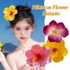 Horquilla de Flor de Hibisco Decoración de Cabeza de Flor para Vacaciones en la Playa Clip de Pelo de Flor Hawaiana Decoración para el Cabello de Viaje Decoración Bohemia