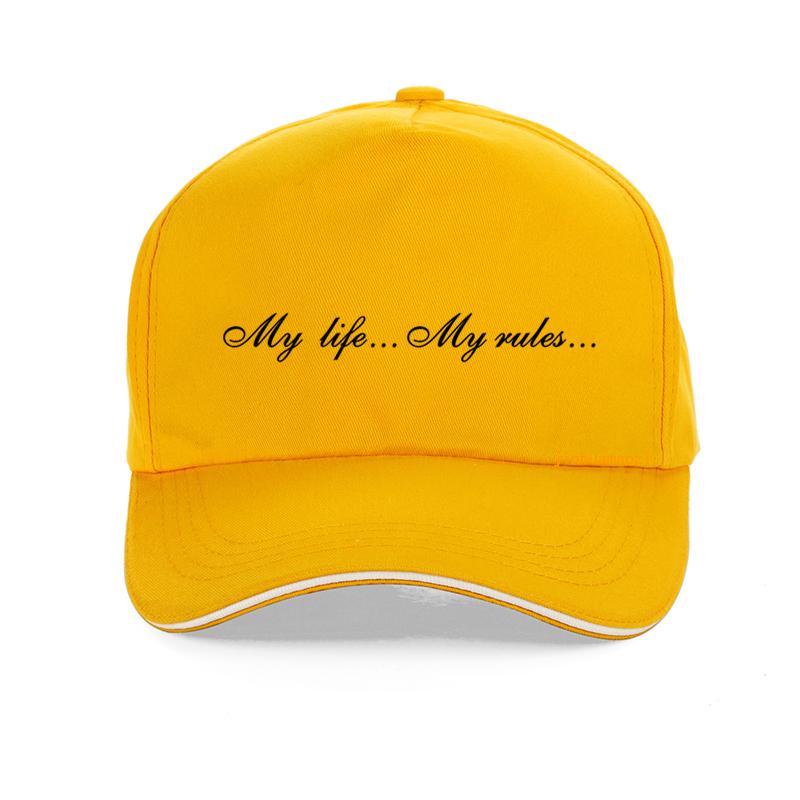 My Life My Rules Baseball Cap Fashion Women Text Line Art Hip Hop Caps Harajuku Pop Men Women Snapback Hat