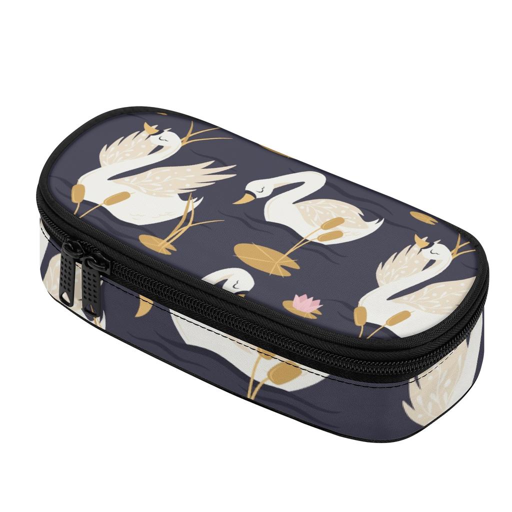 Pen Case Large Capacity Durable Polyester Fabric Easy Open Zipper with Mesh Pocket Removable Divider and Pen Slots for Boys Girls