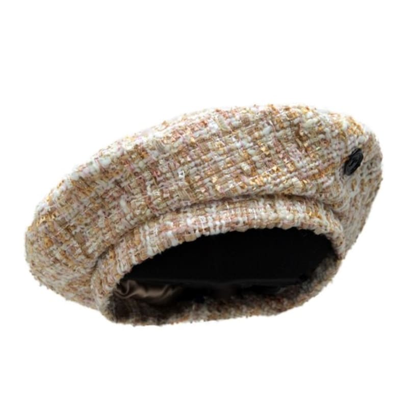 poesiedame tweed beret_beige