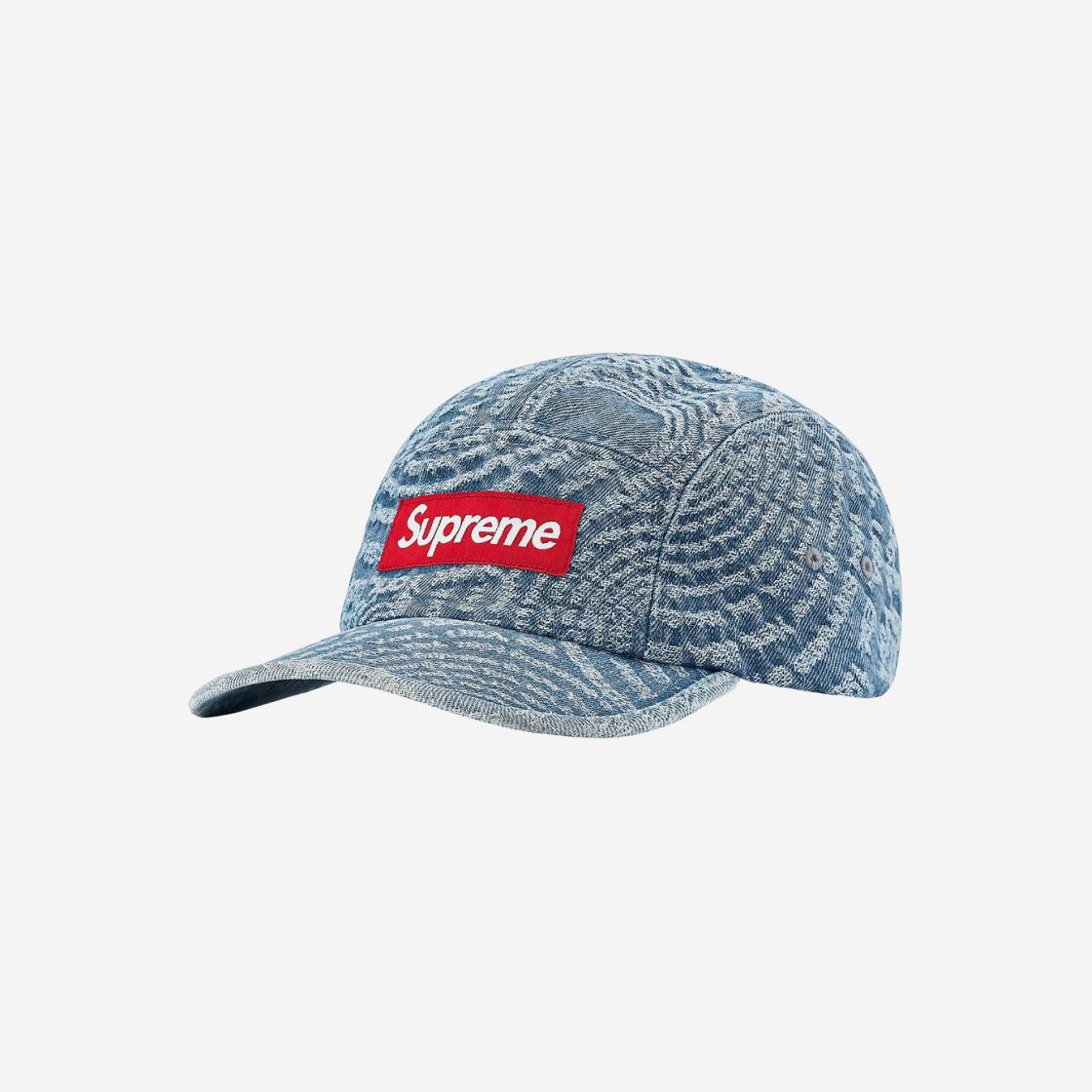 

Жаккардовая джинсовая кепка Supreme Circles Camp Синяя 21FW -