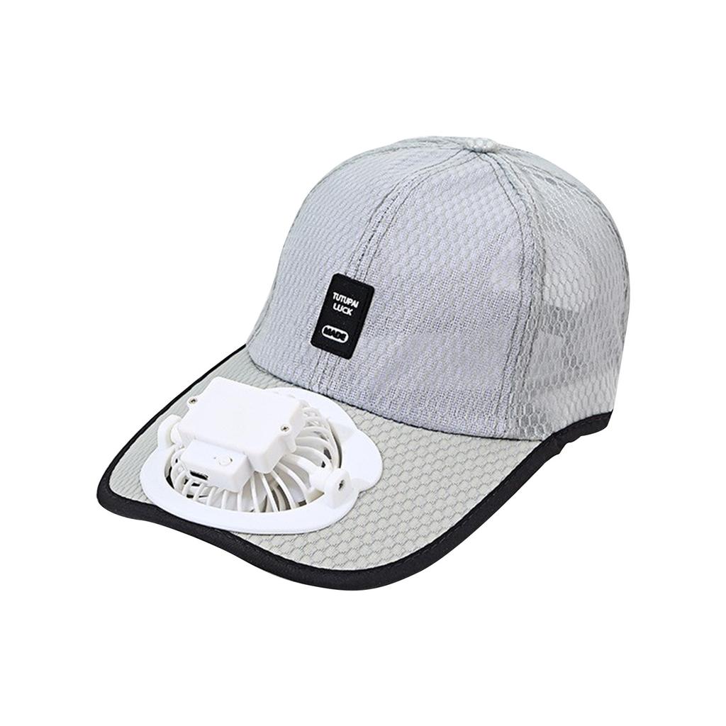 Summer Fan Hat For Men And Women Mesh Baseball Caps Embroidered Visor Hat Outdoor Embroidered Letter Sun Protection Hat