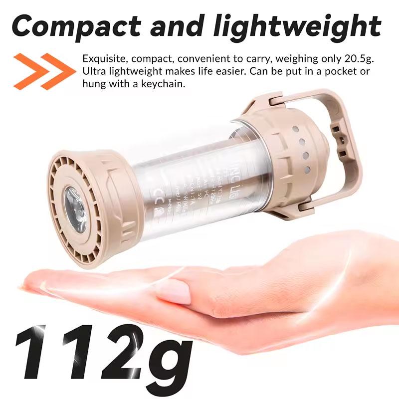 Outdoor Tent Night Light LED Camping Lantern Flashlight Rechargeable Bright Portable Light 6 Lighting Modes Waterproof with Hook