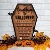Halloween Advent Calendar Detachable Halloween Countdown Calendar Wooden Home Party Sign Decorations DIY Block Time Tool(Need To Assemble)