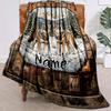 Wolf Feather Customize Your Name Blanket Used For Chair Office Sofa Bed Camping Soft And Warm Giving Friends And Relatives Birthday Graduation Gift