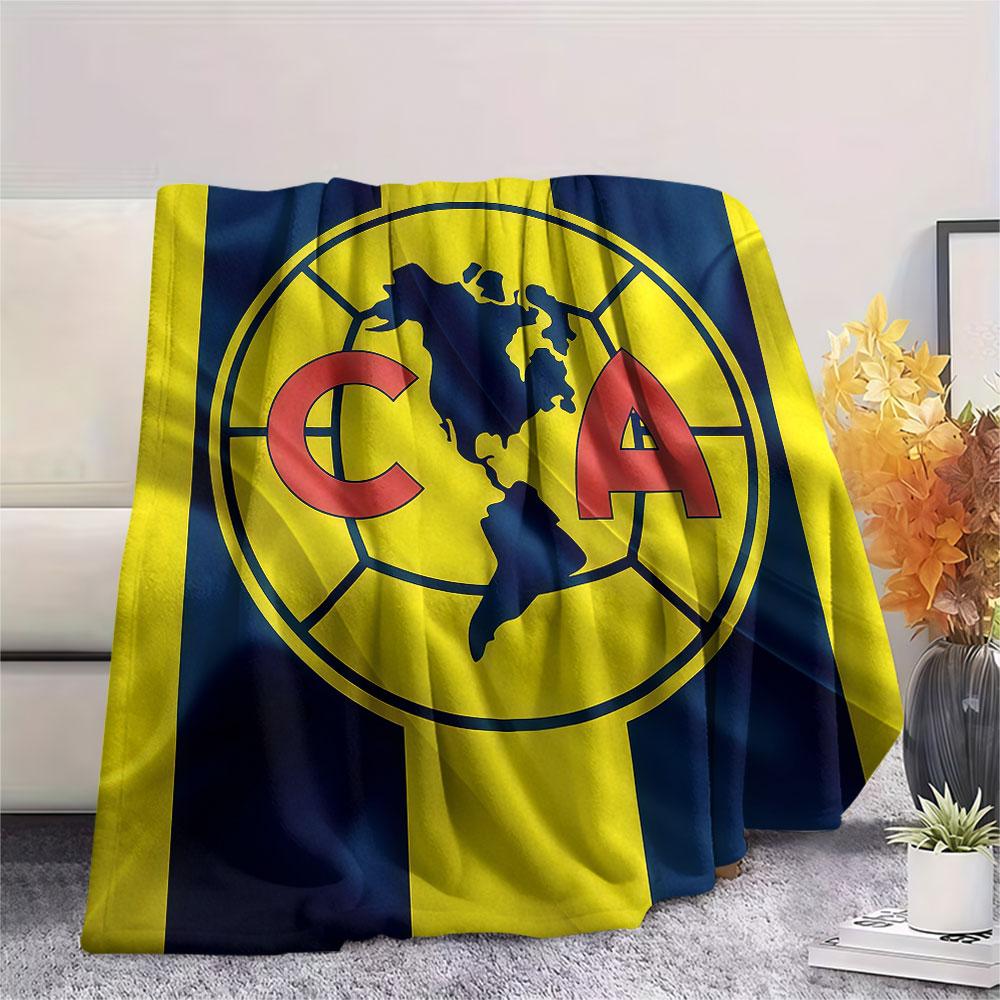 1PC Club America Patterned Flannel Blanket Suitable For All Seasons for Home Decor Warmth and Comfort Gifts Holiday Present