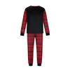 Matching Family Christmas Printed Set with Round Neck, Long Sleeve and Long Pants for Parent and Child