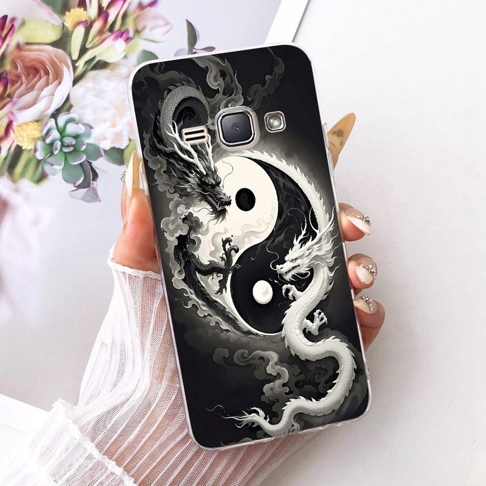 Clear For Samsung J1 2016 Case Cover Cute Cat Fashion Butterfly Funny Painted Casing For Samsung Galaxy J1 2016 SM-J120F