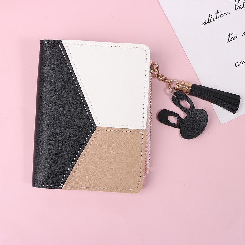 1Pc Geometric Women Cute Wallets Pocket Purse Card Holder Patchwork Wallet Lady Female  Short Coin Purse Money Bag