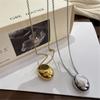 Water Drop Pendant Necklace for Women Titanium Steel Clavicle Chain Waterproof Choker Aesthetic Collar Jewelry Gift