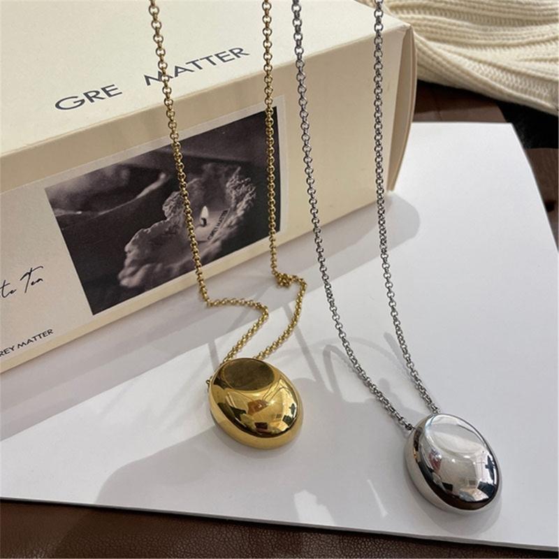 Water Drop Pendant Necklace for Women Titanium Steel Clavicle Chain Waterproof Choker Aesthetic Collar Jewelry Gift
