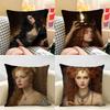 Medieval European Lady Cushion Cover Natural Linen Organic Fabric DoubleSided Printing Room Sofa Decor Pillow Case