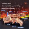Handmade Diy Wooden Assembly Model Flame Storm Gatling Toy Rotatable Rubber Band Gun Children'S Assembly Toy Model