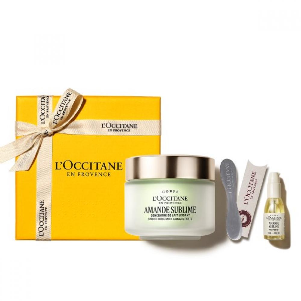 L Occitane aLmond Soothing miLk Concentrate 200mL Set  deLuxe 1   Amande subLime Single option