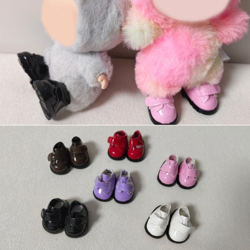2 Pairs Realistic Doll Footwear Set PU Shoes For Toy House Displays Creative Costume Tasks