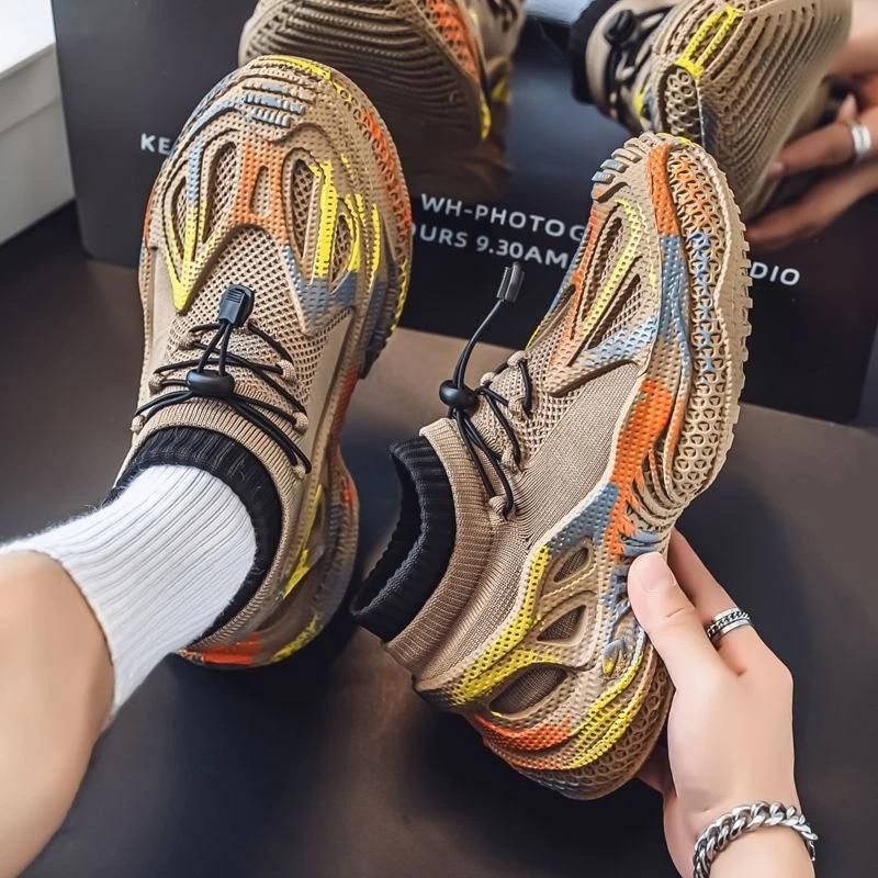 Fashion Knit Mesh Upper Male Sports Shoes Cushioned Insole Wide Low Price High Quality Walking On Sale Jogging Gym Men's Casual Sneakers
