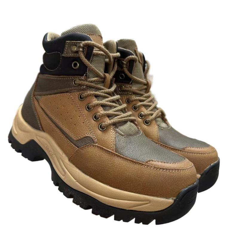 Platform Ski Shoes High-top Mountaineering New Waterproof and Non-slip Thickened Wool Warm Snow Boots Men's Ultra-light Cotton Shoes