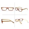 TUREZING Reading Glasses for Women Men Rectangular Woodgrain Frame Metal Hinge High Quality HD Prescription Glasses