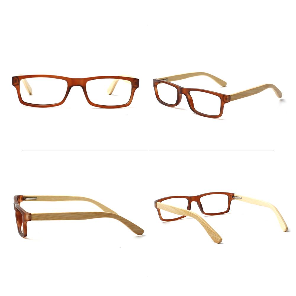 TUREZING Reading Glasses for Women Men Rectangular Woodgrain Frame Metal Hinge High Quality HD Prescription Glasses
