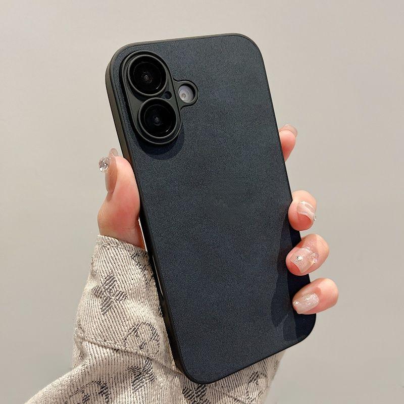 Fur Pattern Phone Case for Apple iPhone16promax- Leather Soft Silicone Border Shockproof with Lens Film Cover On iPhone 16/15/14/13/12/11/Pro/Promax