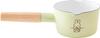Fuji Emaille Miffy Pastell Milchtopf, 12cm, Induktionskochgeschirr geeignet, Hellgrün, Buchstabe, Miffy Emaille