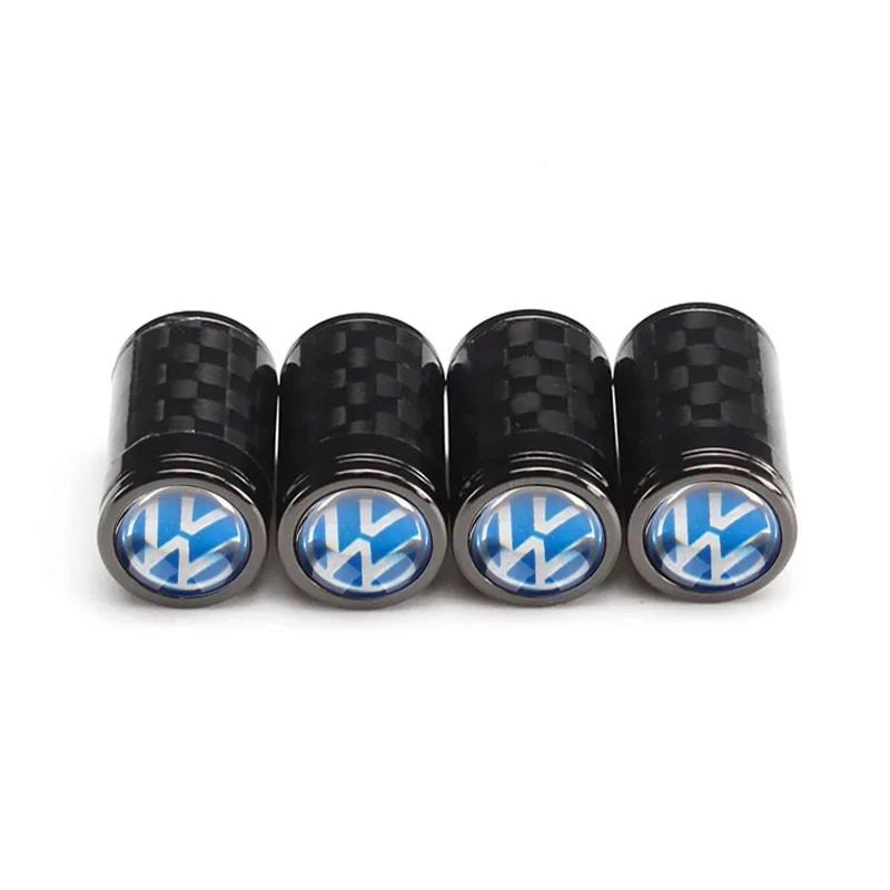 2026 Hot For VW VOLKSWAGEN 4pcs Car Wheel Valve Caps for Volkswagen Passat Tiguan Golf Bora Jetta Beetle Scirocco Sharan Sagitar