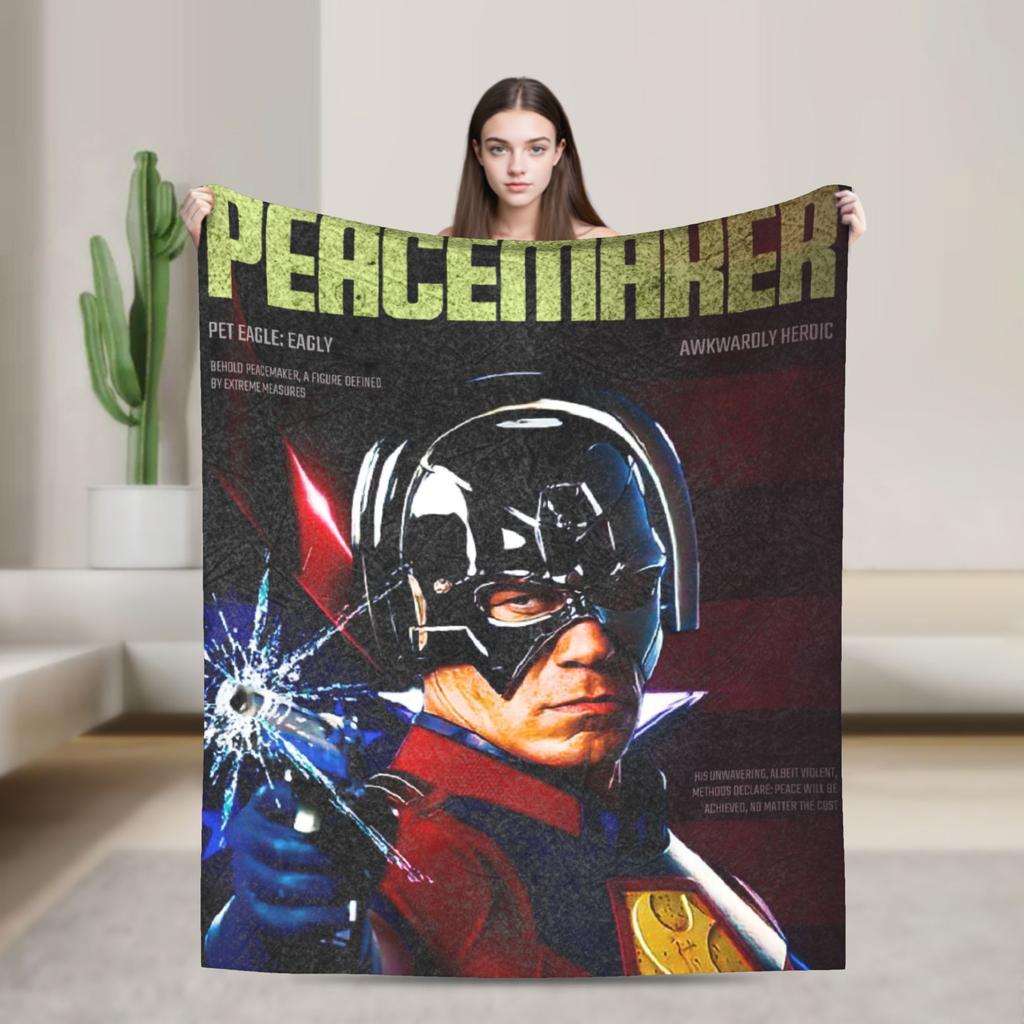 Adrian Chase Vigilante Peacemaker Flannel Blanket Soft Warm Bedding Throws for Home Decor Airplane Bedspread Sofa Bed Cover