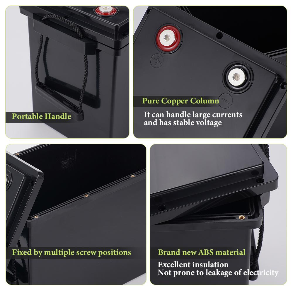 230AH 280AH for 4S Battery Storage Boxes 12V Solar Cells Case RV Yacht DIY Portable Battery Storage Plastic Lithium Battery