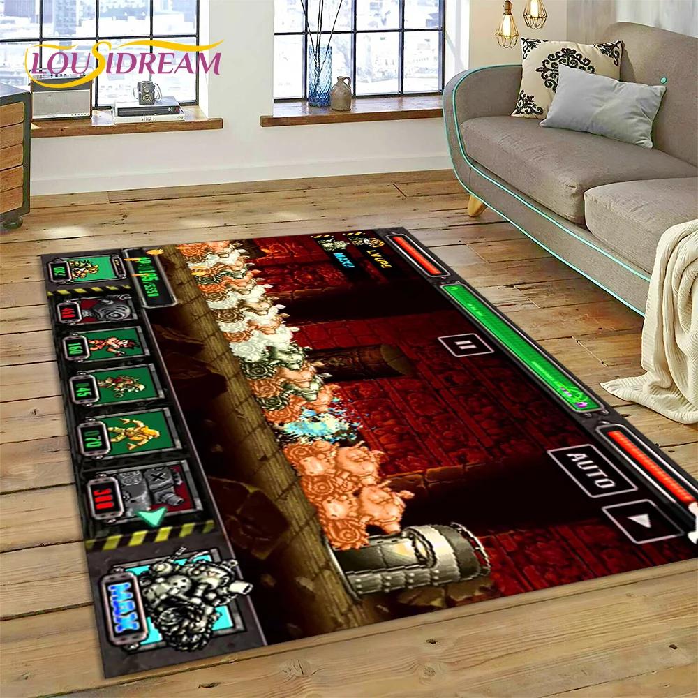 Metal Slug Retro Game Cartoon Customized Carpet Rug for Bedroom Living Room Home Sofa Decoration,Kid Play Large Decor Floor Mat