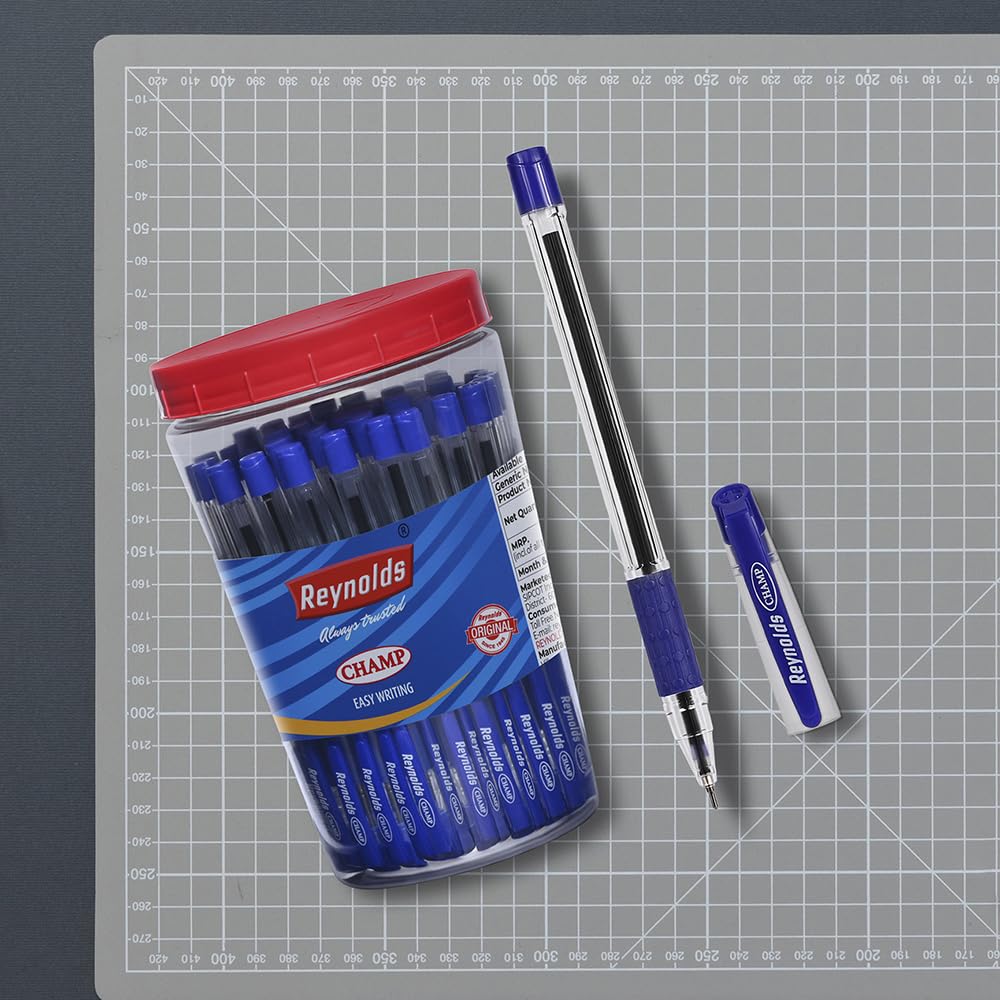 Reynolds CHAMP PACK OF 1 X  60 Blue Ball Pens with 0.7mm Tip for Students, Office & Home Writing Comfort