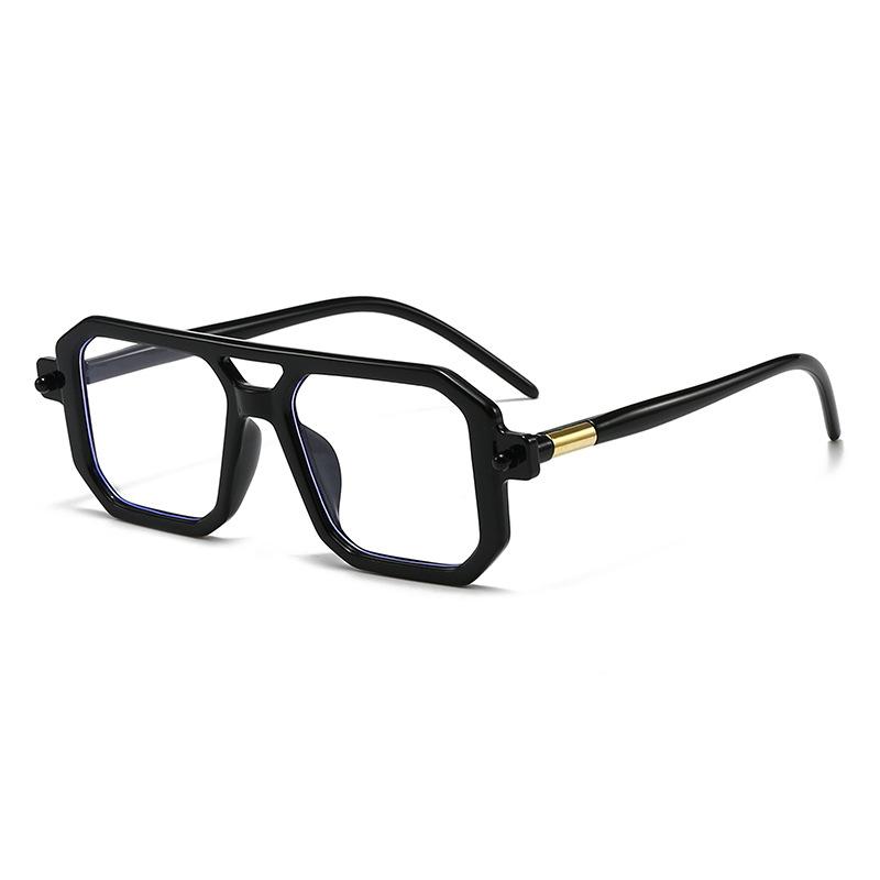 

Ladies Double Beam Glasses Frame Vintage Retro Anti Blue Color light Eyeglasses Stylishable And Versatile Flat light Eyewear 1PC