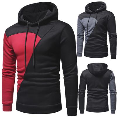 Sweat-shirt de sport décontracté en Patchwork pour hommes, pull à capuche à manches longues