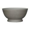 Gray Sienna Recycled Resin Planter Indoor Outdoor Round Flower Pot with Drainage Holes UV Resistant Lightweight Durable 18in