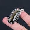 Birthday Gift For Her Natural Iron Tiger Eye Gemstone Pendant 925 Silver