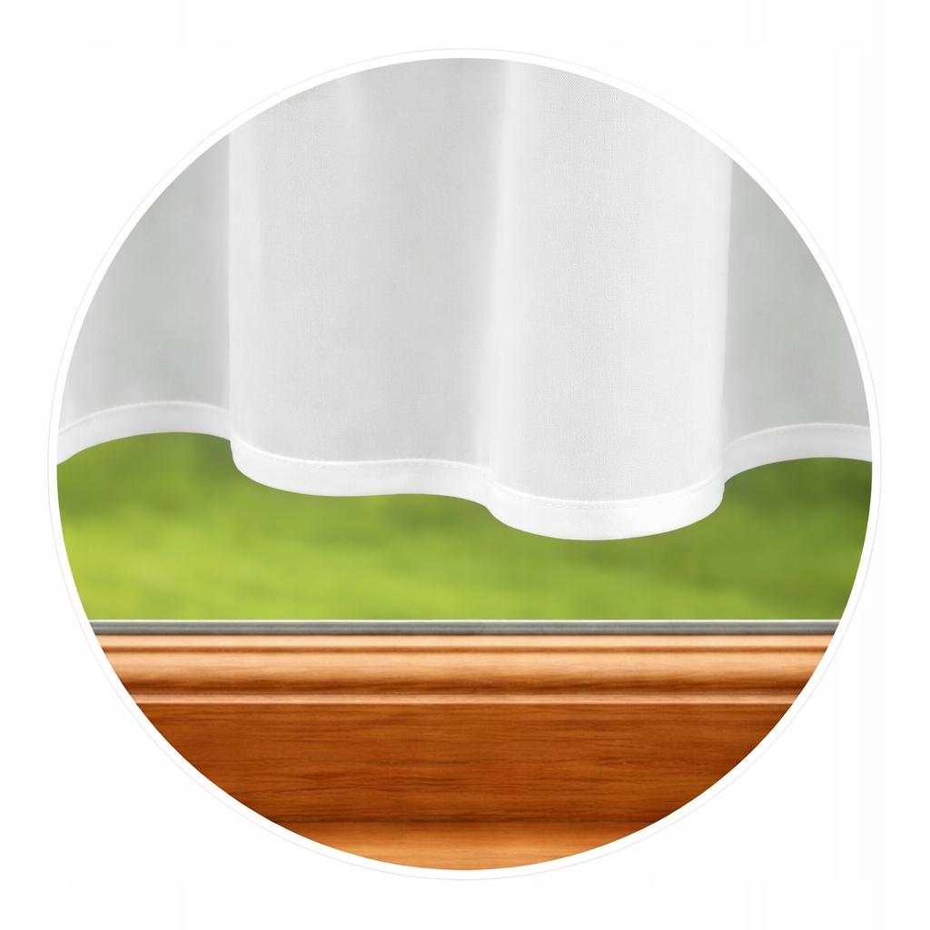 Zazdrostka kitchen curtain voile DELICATE WITH WHITE EDGE for tunnel 200x70