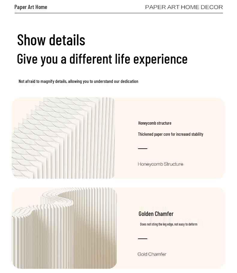 Accordion Paper Partition Screen: Movable Exhibition Fence & Living Room Backdrop – No Installation Needed