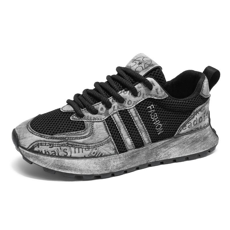 

Спортивная обувь весна и лето новая повседневная обувь для путешествий мужская сетчатая дышащая толстая подошва увеличивающая рост мужские кроссовки для папы мужские 39