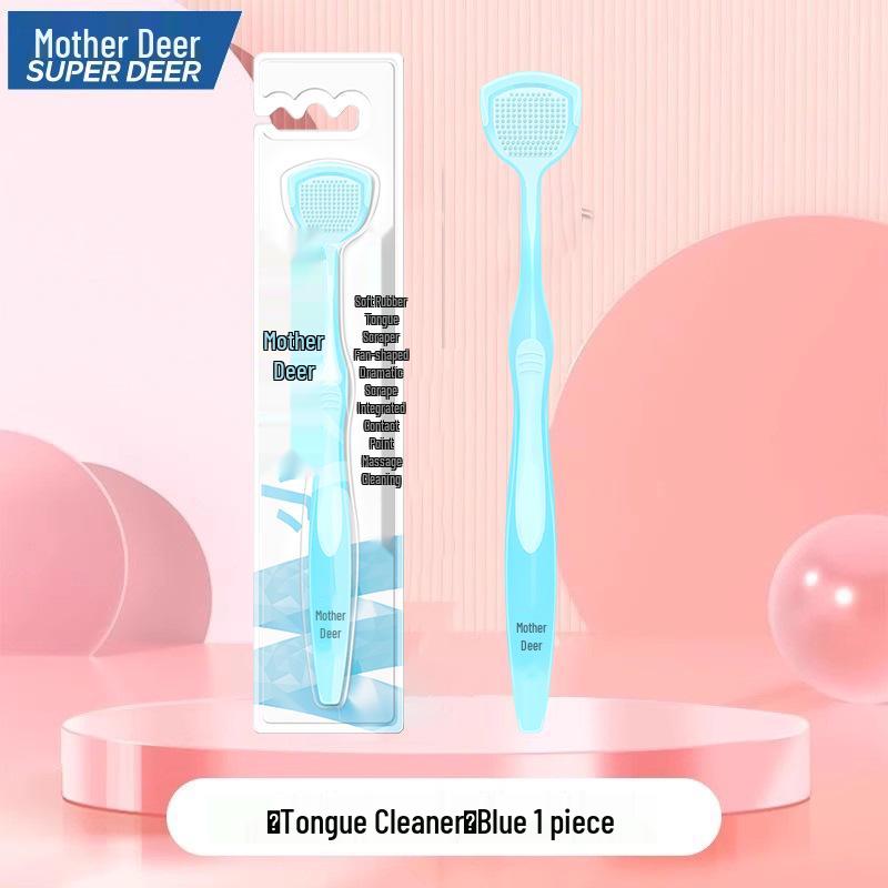 Little Deer Tongue Cleaning Gel & Scraper Brush with Handle - Single Pack