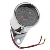 Motorcycle Dual Odometer Speedometer Stainless Steel Analog Instrument Universal 12V for Scooter or Moped