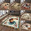 American-style Large Rooster Living Room Carpet Nonslip Easy To Clean Sofa, Coffee Table Carpet Household Bedroom Bedside Mat