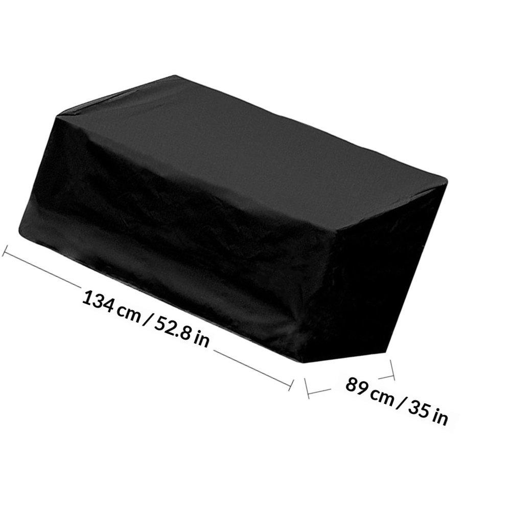 1Pcs Black Oxford Cloth Garden Bench Waterproof Cover Outdoor Protective Sun Proof Dustproof Shield Garden Bench Cover