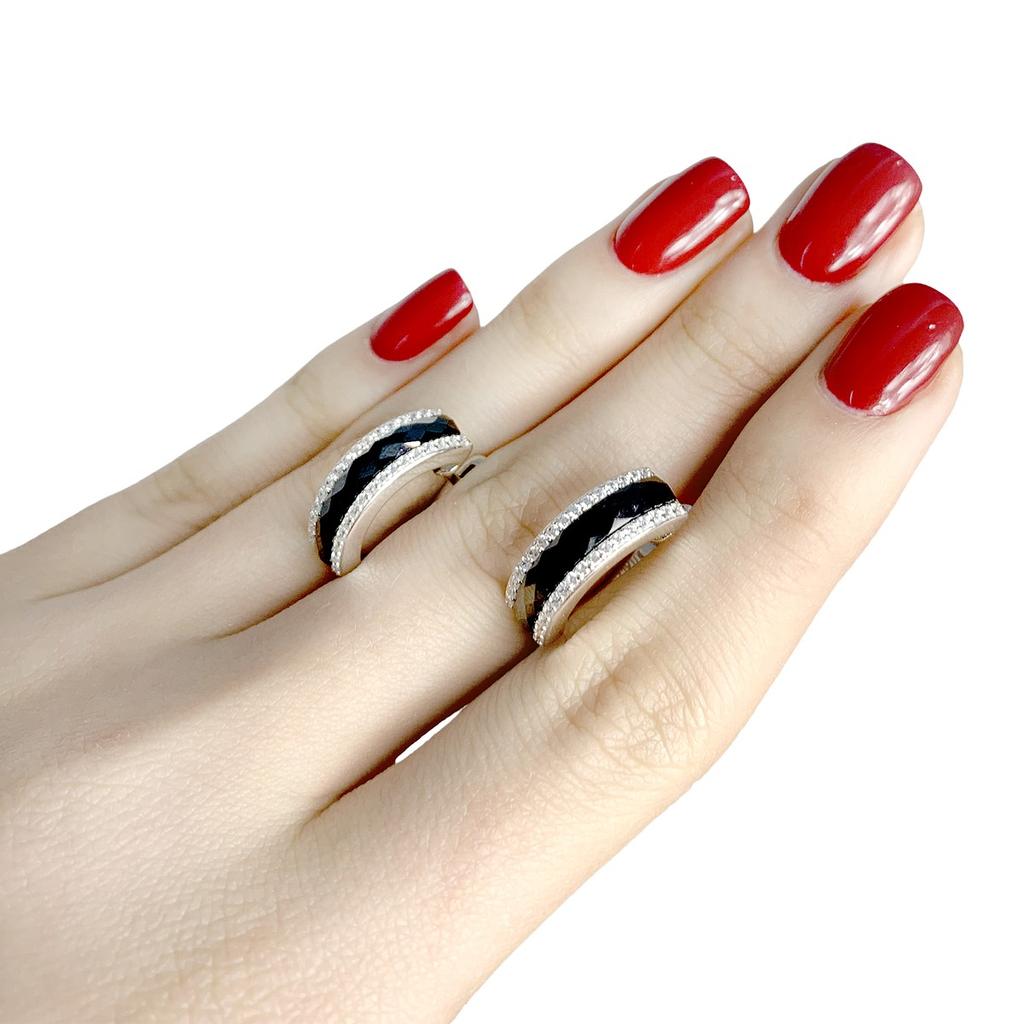 Brincos de prata com cerâmica (1886090)