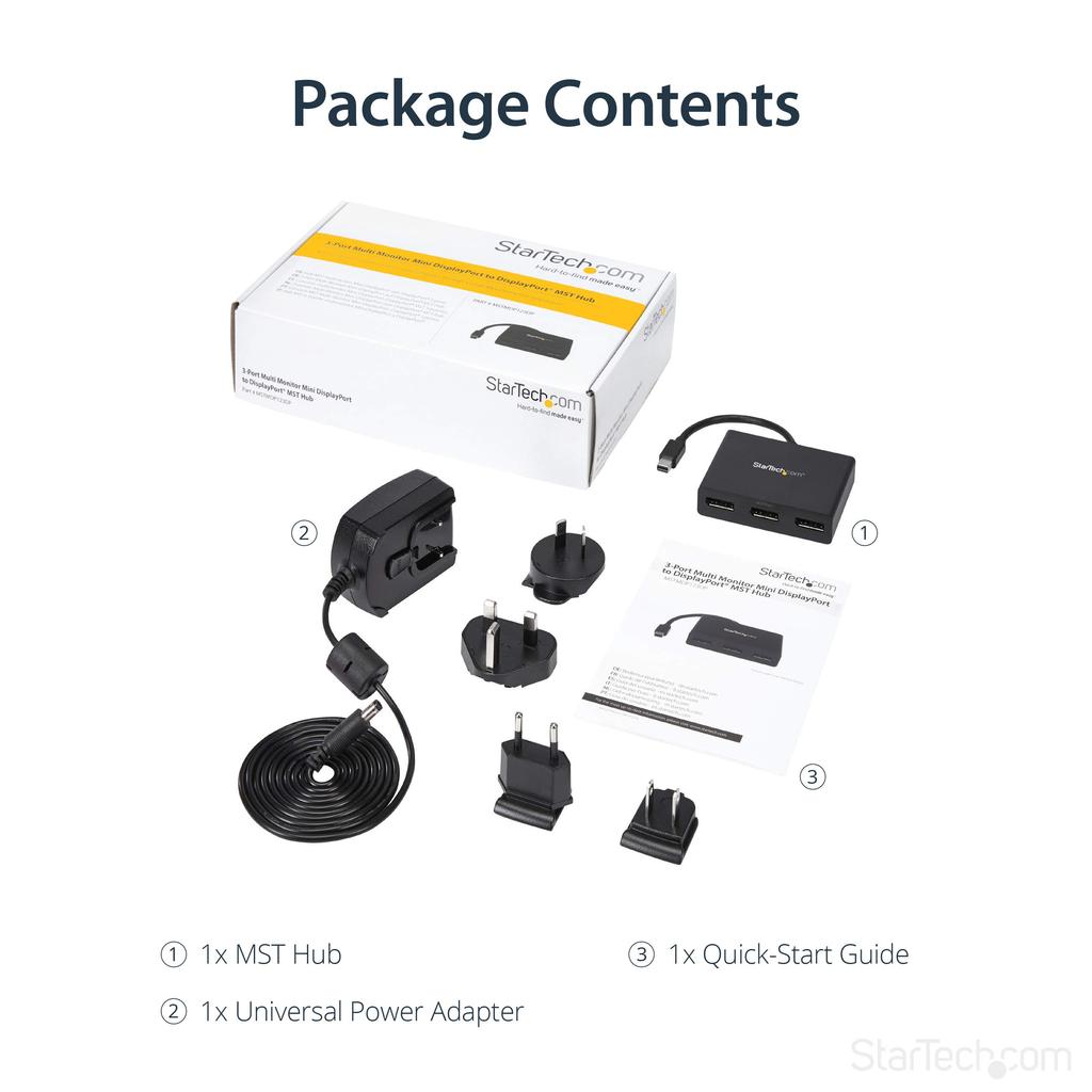 MST Hub Mini DisplayPort 3x DsiplayPort Splitter 4K-kompatibel Nur Windows-kompatibel MSTMDP123DP 3-Port - Multi-Monitor
