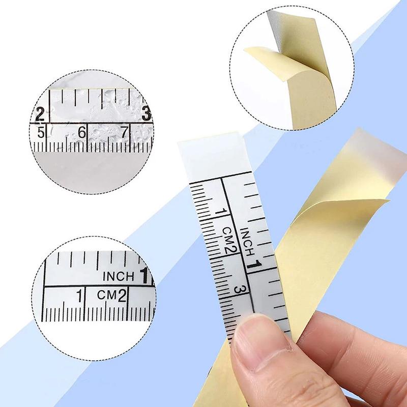 1Roll Measurement Tools Double Scale Sewing Machines Sticker Soft Sewing Table Measuring Flexible Ruler Self Adhesive DIY 150CM