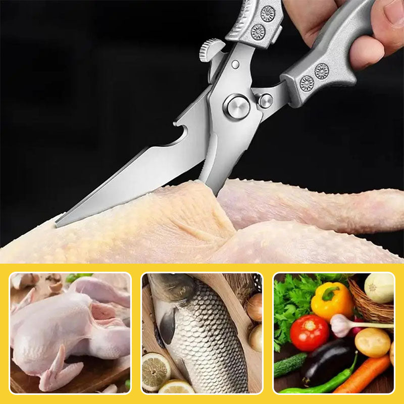 1PC Professional Chicken Bone Kitchen Scissors Kitchen Shears Duck Fish Cutter Stainless Steel Scissors Clean Cook Scissor