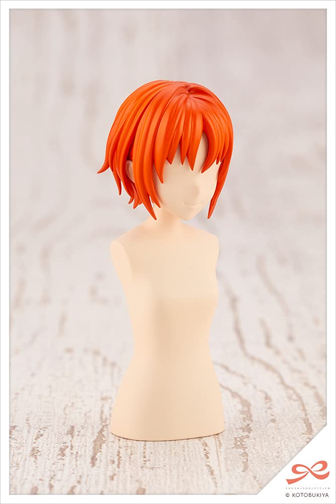 Sosai Garden After School Short Wig A Width 63mm Scale Plastic Model JK013 Girls' [Orange & Purple] Approx. 1/10