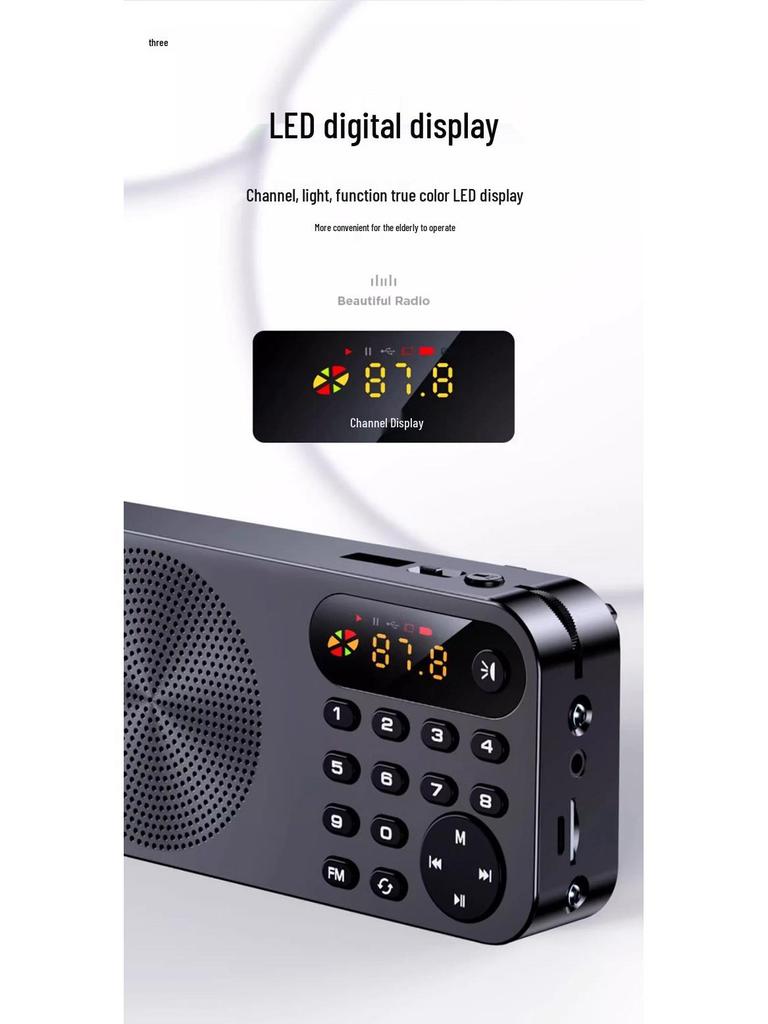 Keling Portable Rechargeable FM Radio & Music Player with Storytelling & Opera Functions